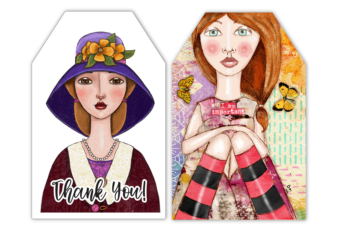 Hand Drawn Digital Dolls, a Person Illustration by Soaring Bird Designs (Photo 5 of 5)