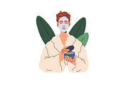 Girls doing makeup, skincare set, a Person Illustration by PaperTrident (Thumbnail 3 of 8)