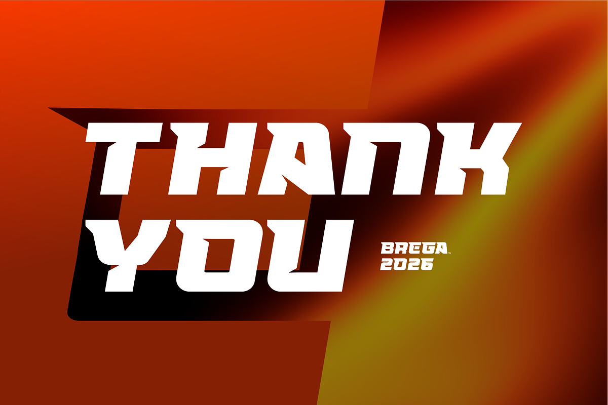 BREGA – Bold Sport Display Font, a Font by Vroz Studio (Photo 8 of 8)