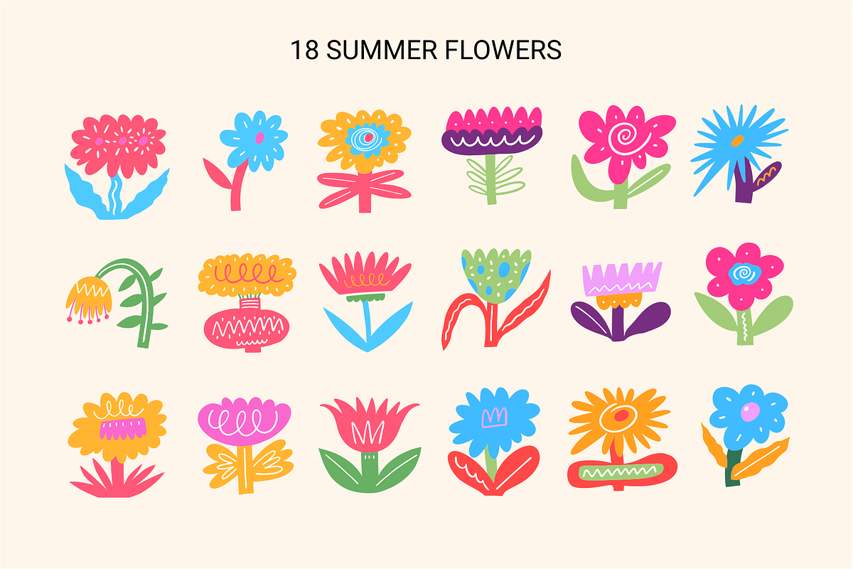 Summer Illustrations & Doodles Set, a Seasonal Illustration by Oktyabr (Photo 7 of 10)