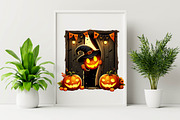 Halloween Peeking Animal Sublimation, an Illustration by SVGArt (Thumbnail 4 of 8)