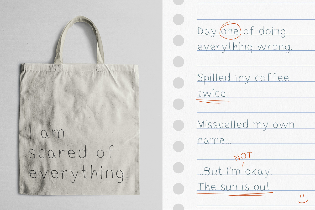 My Left Hand, a Handwritten Font by Jelena Sardi (Photo 3 of 4)