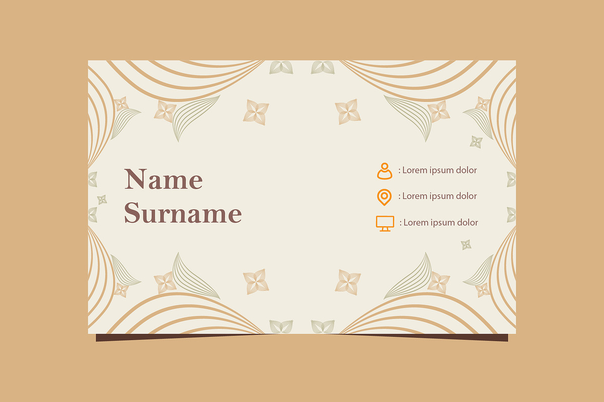 Natural Floral Business card, a Marketing Template by sekitarief (Photo 3 of 3)