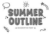 Summer Outline - Display Font, a Font by KiddoGlyphs Studio (Thumbnail 1 of 3)