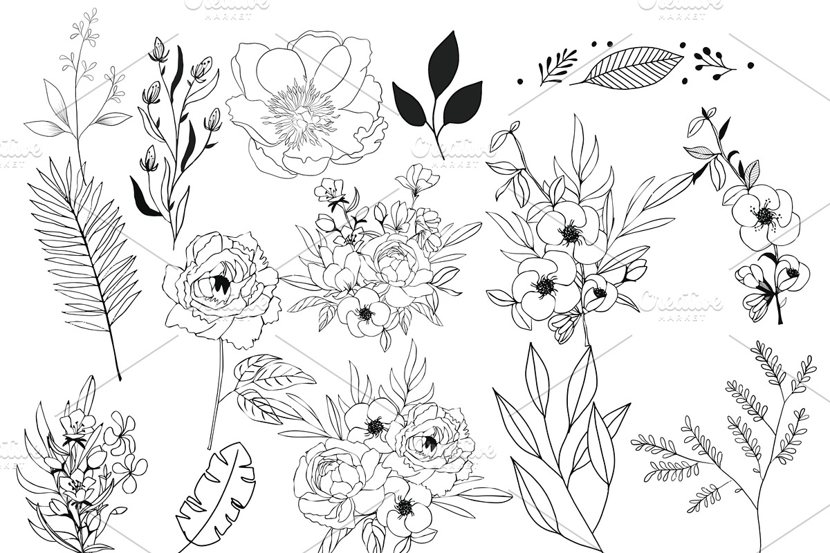 Procreate Stamps Floral II, a Brush Add-On by Li Zamperini (Photo 3 of 3)