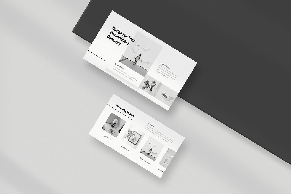 Monochrome Google Slides Deck, a Presentation Template by New Coral Design (Photo 4 of 5)