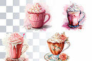 Pink Hot Cocoa Clipart, a Food Illustration by Loony Dream Designs (Thumbnail 3 of 4)