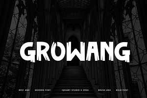 Growang - Brush Font, a Sans Serif Font by Iqsiart Studio