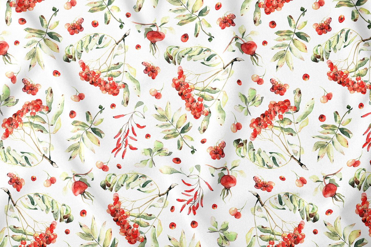 Watercolor rowanberry autumn clipart, a Seasonal Illustration by Harmony Draws (Photo 8 of 8)