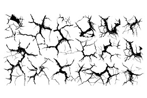 Earth cracks ink sketch vector set, a Texture Illustration by Stock-Smart-Start