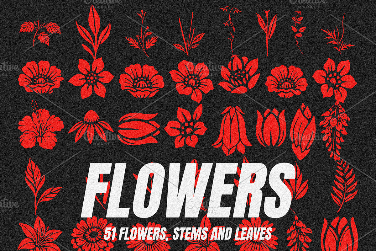 Flowers - 51 PNGs, an Object Graphic by Ridgeline Media CA (Photo 3 of 3)