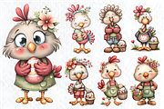 Whimsical Easter Turkey Clipart, a Seasonal Illustration by HueNestify (Thumbnail 3 of 3)