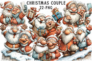 Christmas couple clipart, an Illustration by Libby Wishes (Thumbnail 1 of 6)