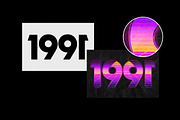 1991 Retro Chrome Text Effect, a Layer Style Add-On by Design Squad (Thumbnail 4 of 4)