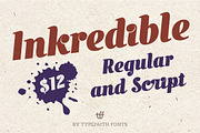 Inkredible, a Script Font by TypeFaith Fonts (Thumbnail 1 of 5)