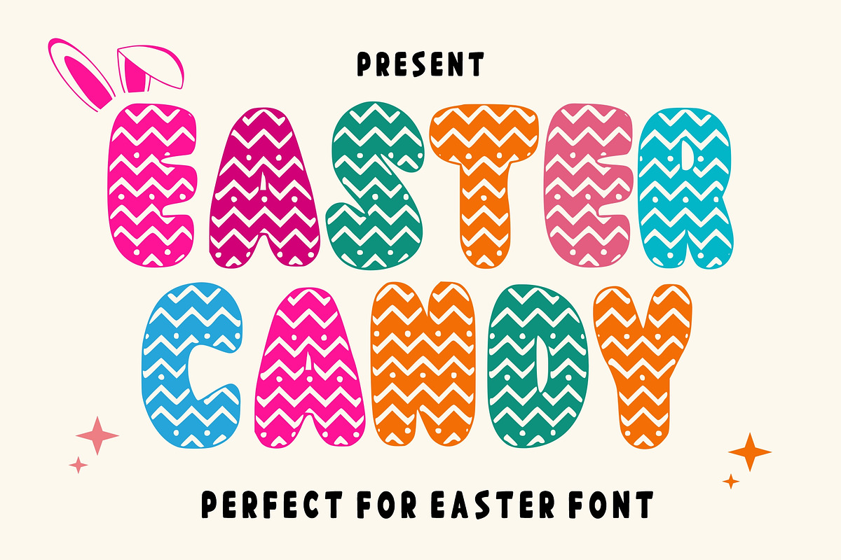 Easter Candy Font, a Handwritten Font by Fourteen Letter (Photo 1 of 7)