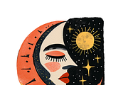 Sumo Collection · The Moon + The Sun, a Decorative Illustration by milatovar (Thumbnail 14 of 15)