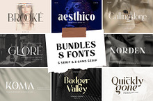 Font Bundles | Serif and Sans Serif