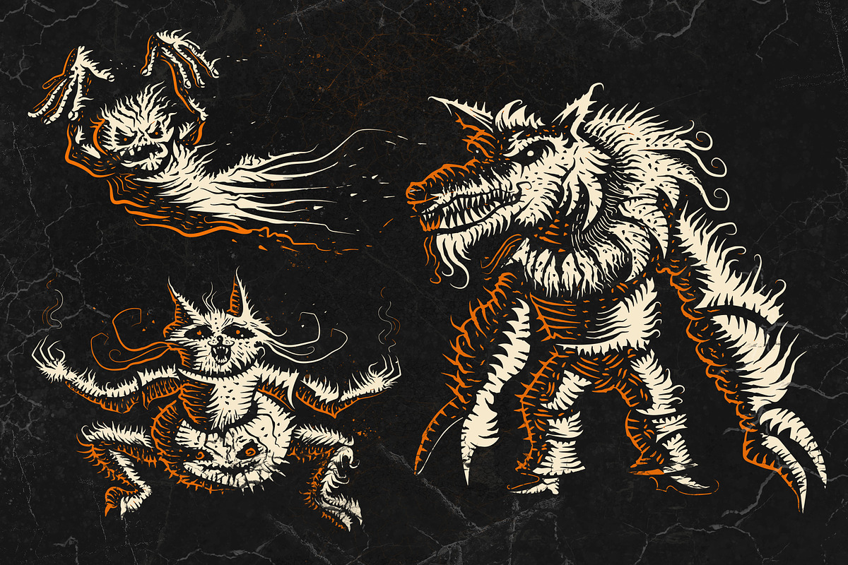 Halloween characters, an Animal Illustration by Sukhochev (Photo 3 of 4)