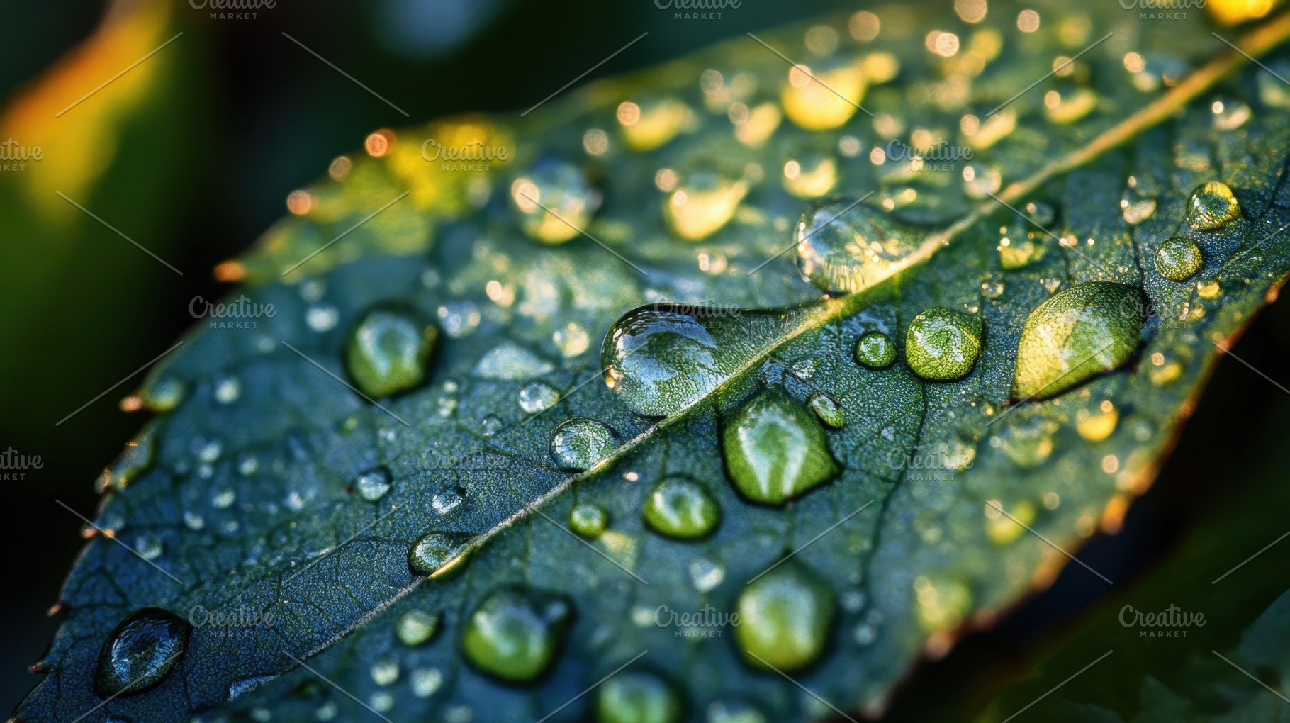 Fresh dew on green leaf in morning, a Photo by Beautiful things