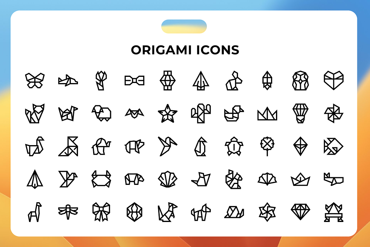 Origami Icons, an Icon by Wencory