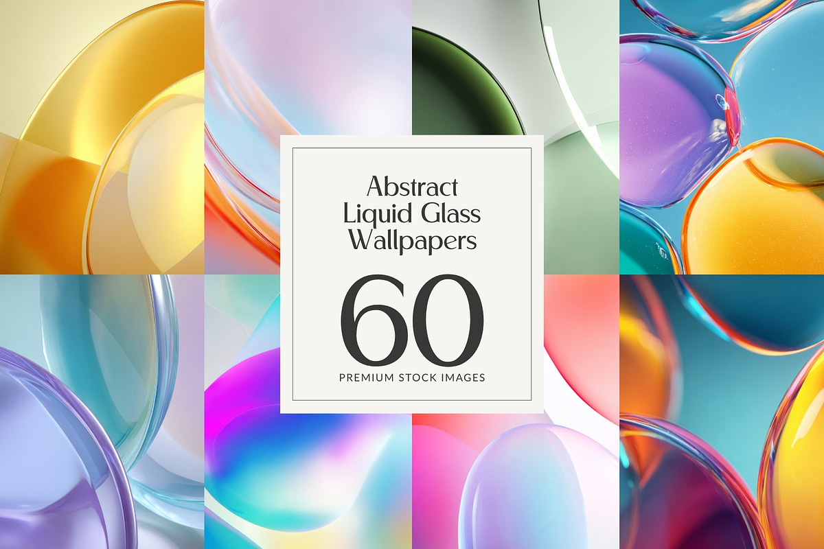 Abstract Liquid Glass Wallpapers, a Wallpaper Graphic by HipFonts (Photo 1 of 10)