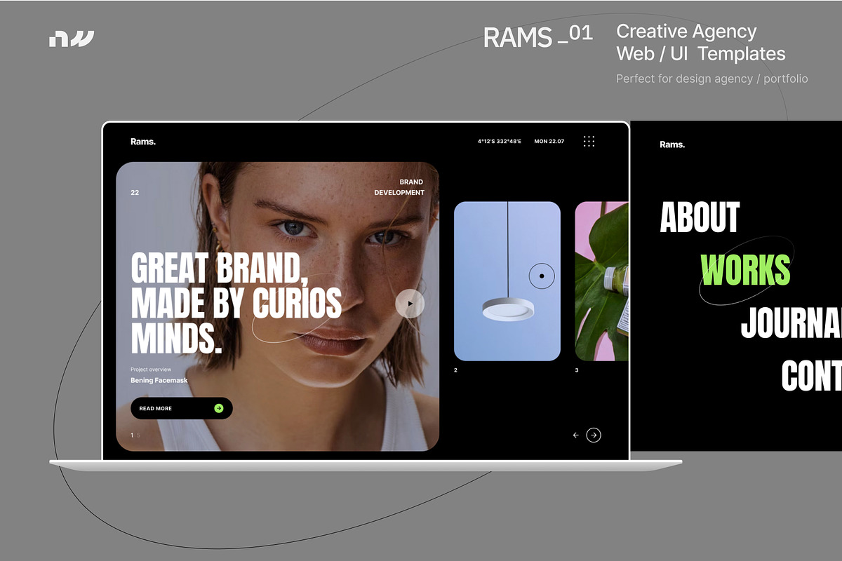 RAMS - Creative Agency Web UI Kit, an UI Kit Template by neuwebz (Photo 4 of 6)