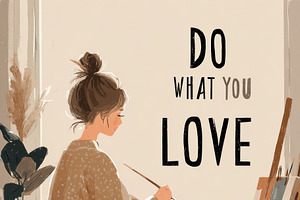 Do What You Love Motivational Boho, a Decorative Illustration by Virgo Studio