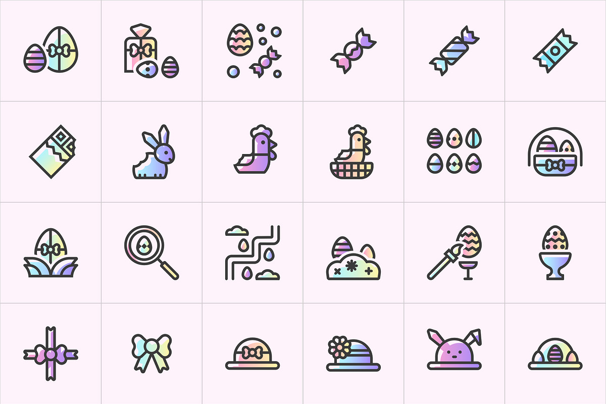 Easter icon set, an Icon by OPALE (Photo 2 of 12)