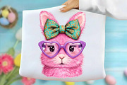 Retro Leopard Happy Easter Bunny Png, an Illustration by designcity5 (Thumbnail 1 of 9)