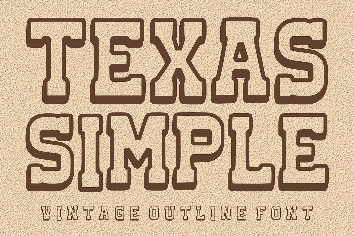 Texas Simple, a Slab Serif Font by Fourteen Letter (Photo 1 of 6)