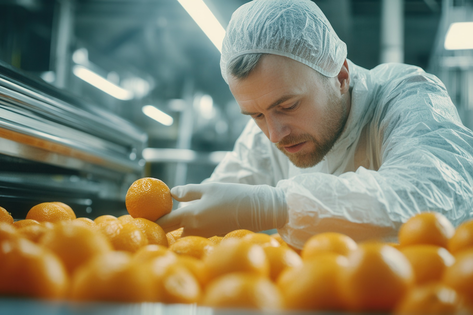 Quality control on sorting line, a Photo by Pavel_design