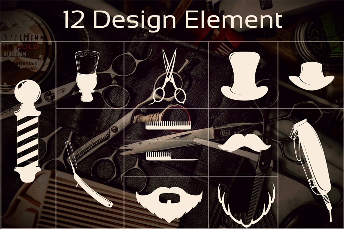 Barber Shop Logo Emblems, a Branding & Logo Template by Artha Desain (Photo 2 of 14)