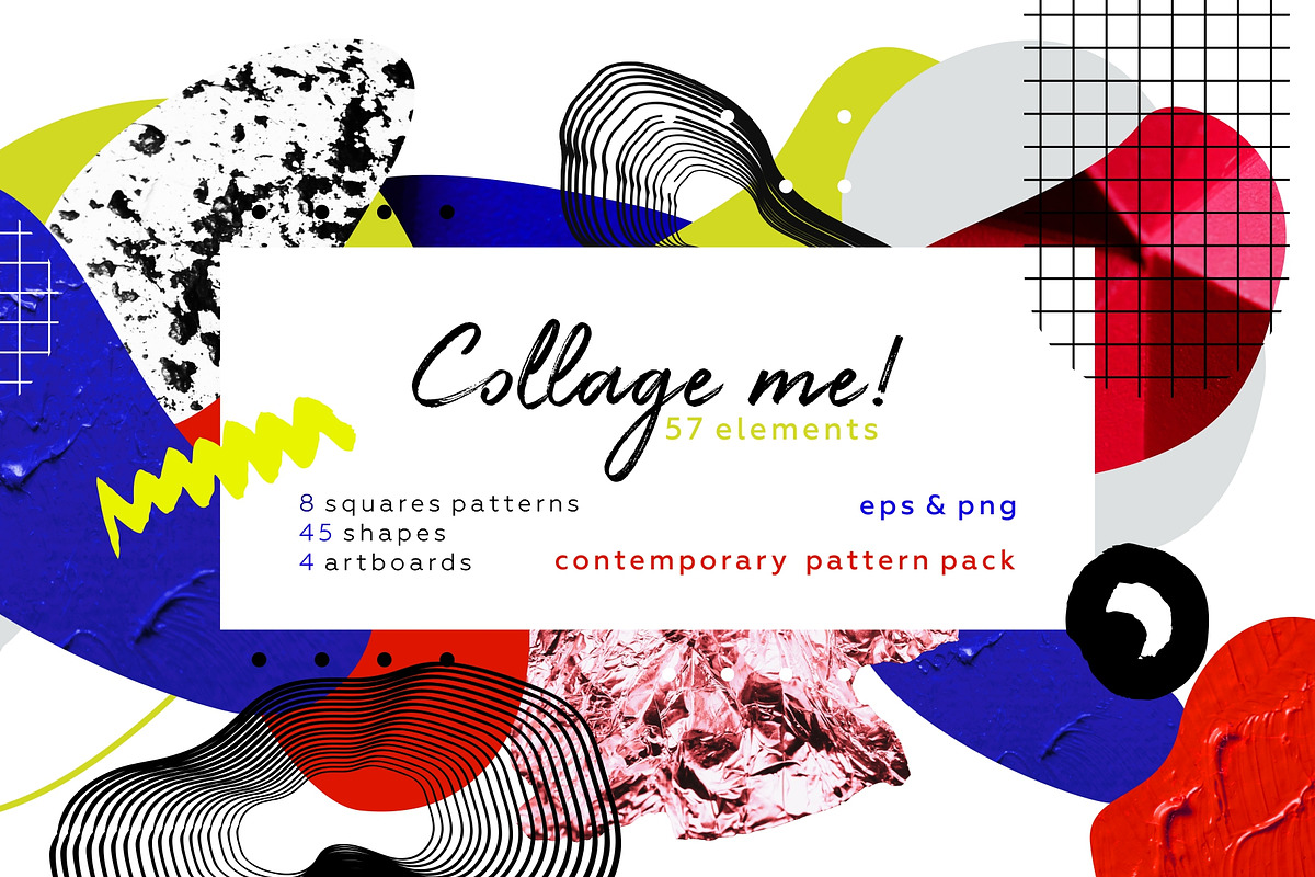 Collage me! Abstract modern bundle, a Pattern Graphic by lisa_kalev (Photo 2 of 26)