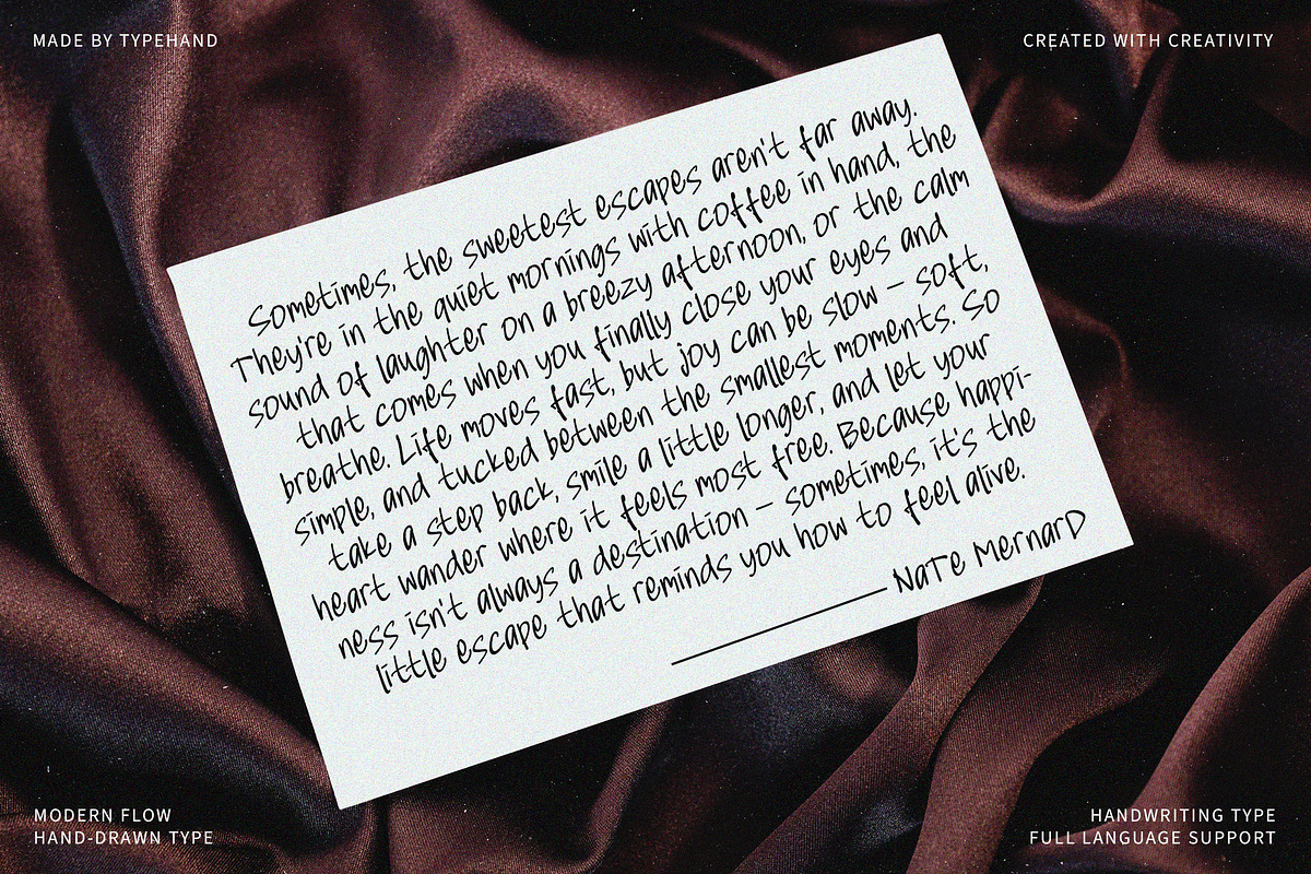 Coldnight – Playful Fancy Display, a Handwritten Font by Typehand Studio (Photo 2 of 7)