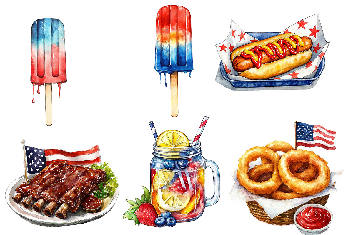4th of July Fast Food Sublimation, an Illustration by Designworld (Photo 3 of 5)