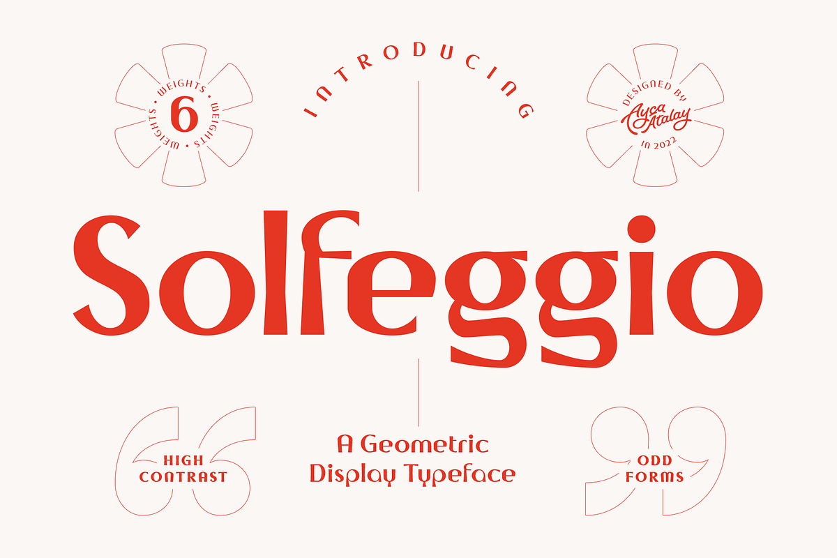 Solfeggio | A Geometric Display Type, a Sans Serif Font by Ayca Atalay (Photo 1 of 7)