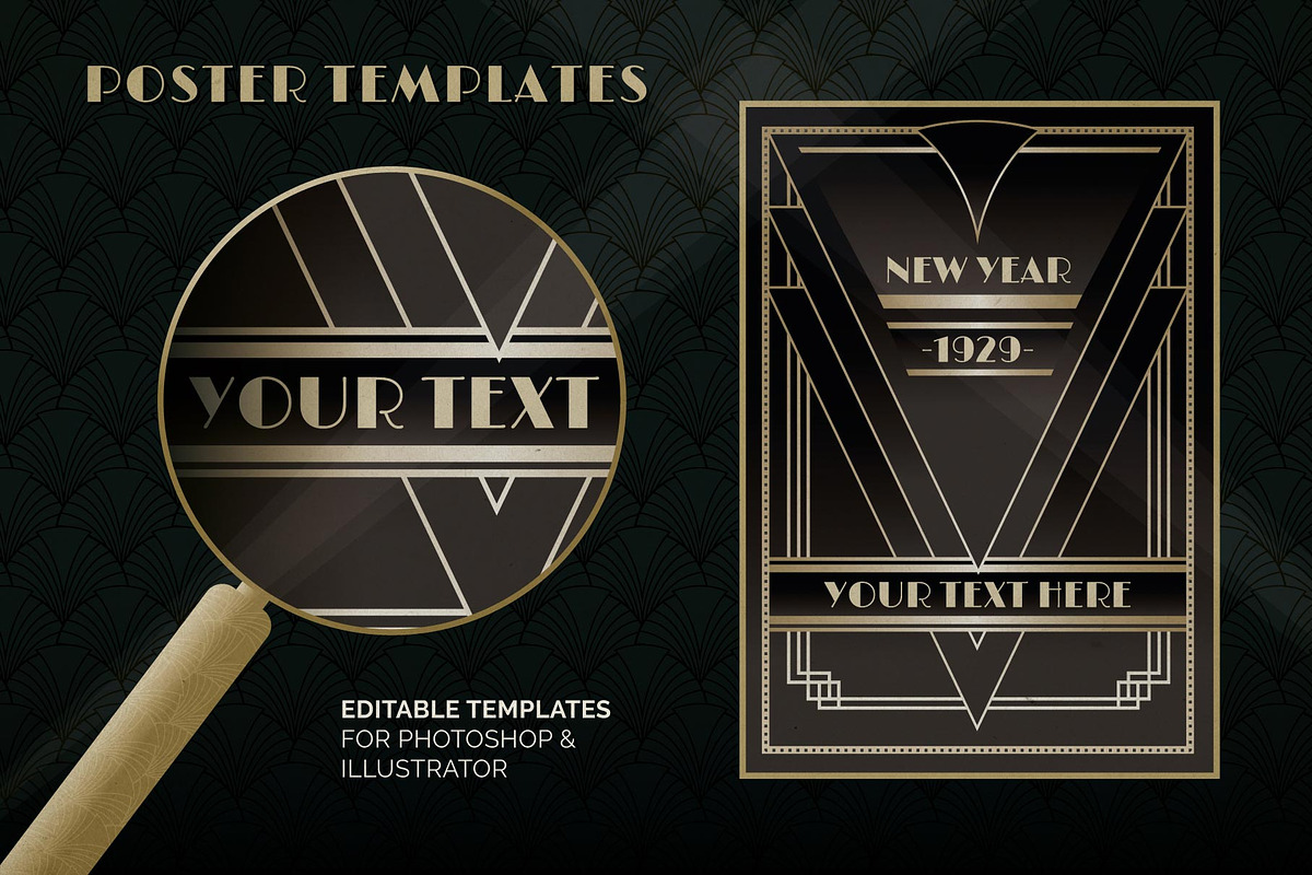 Complete Art Deco Graphics Bundle, a Texture Illustration by Wingsart Studio (Photo 2 of 12)