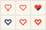 Minimal Heart Logo Vector Set, an Outline Icon by Vectorium Studio (Thumbnail 1 of 2)