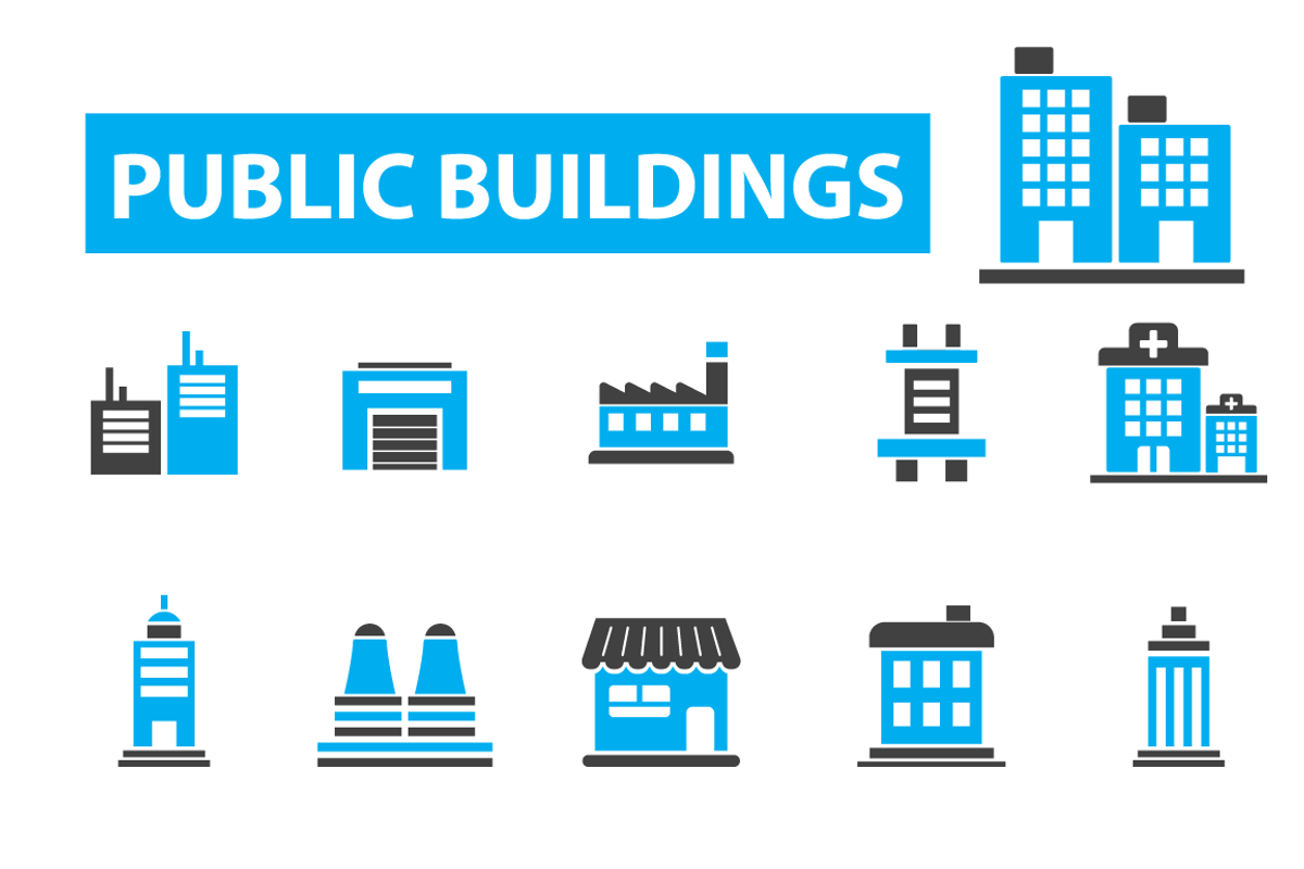20 public buildings icons, an Outline Icon by urban icon (Photo 1 of 3)