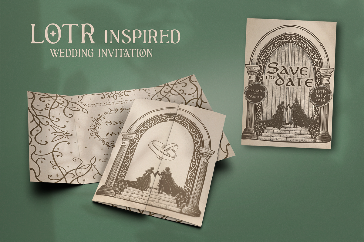 LOTR Inspired wedding invitation
