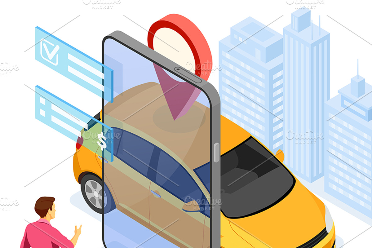 Car Sharing Service Concepts, a Person Illustration by TAlex (Photo 5 of 6)