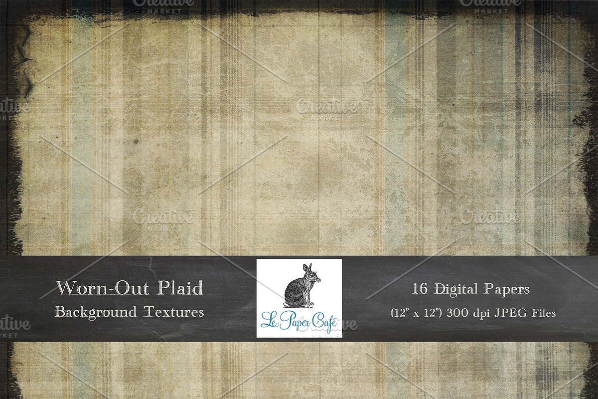 Worn-Out Plaid Background Textures preview 2