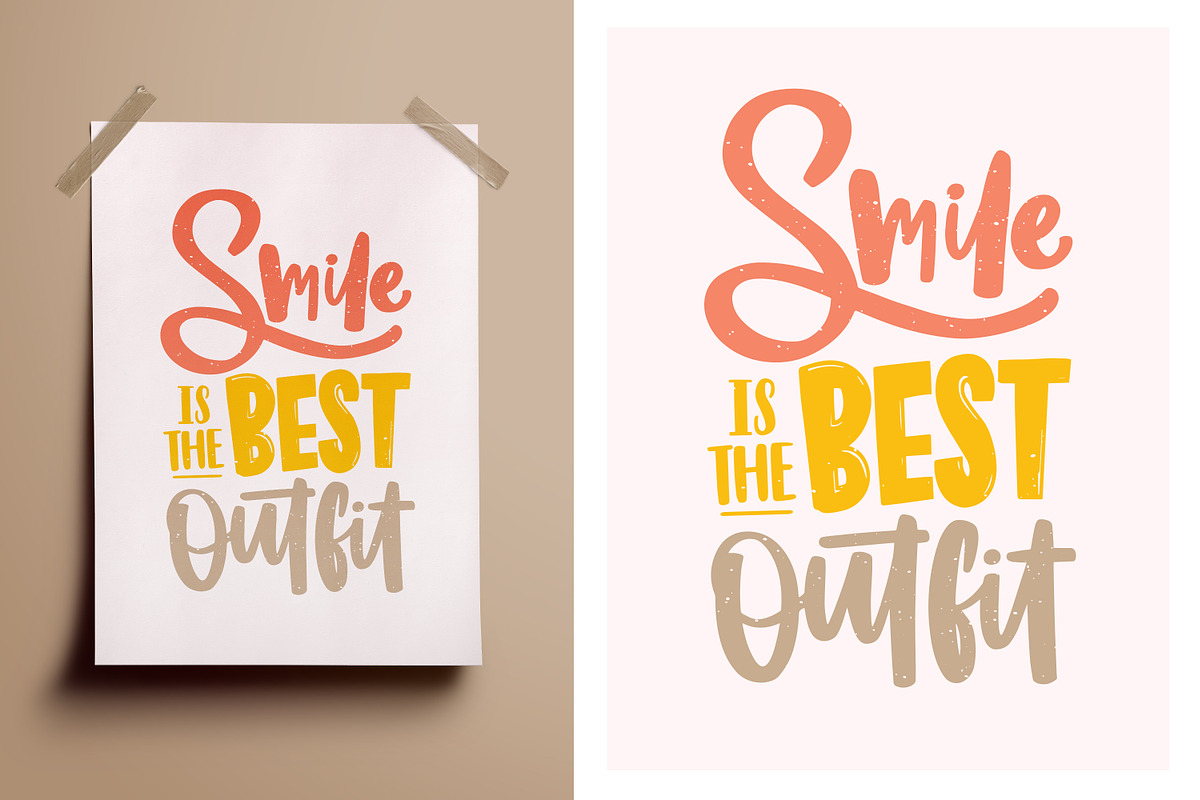 Smile is the best outfit lettering, a Decorative Illustration by Good Studio (Photo 4 of 5)