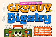 Groovy Bigsky Retro Vintage Serif, a Serif Font by timelesstype.co (Thumbnail 1 of 15)