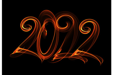 Happy new year 2022 isolated numbers