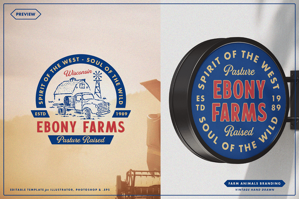 Farm Animals Branding preview 7