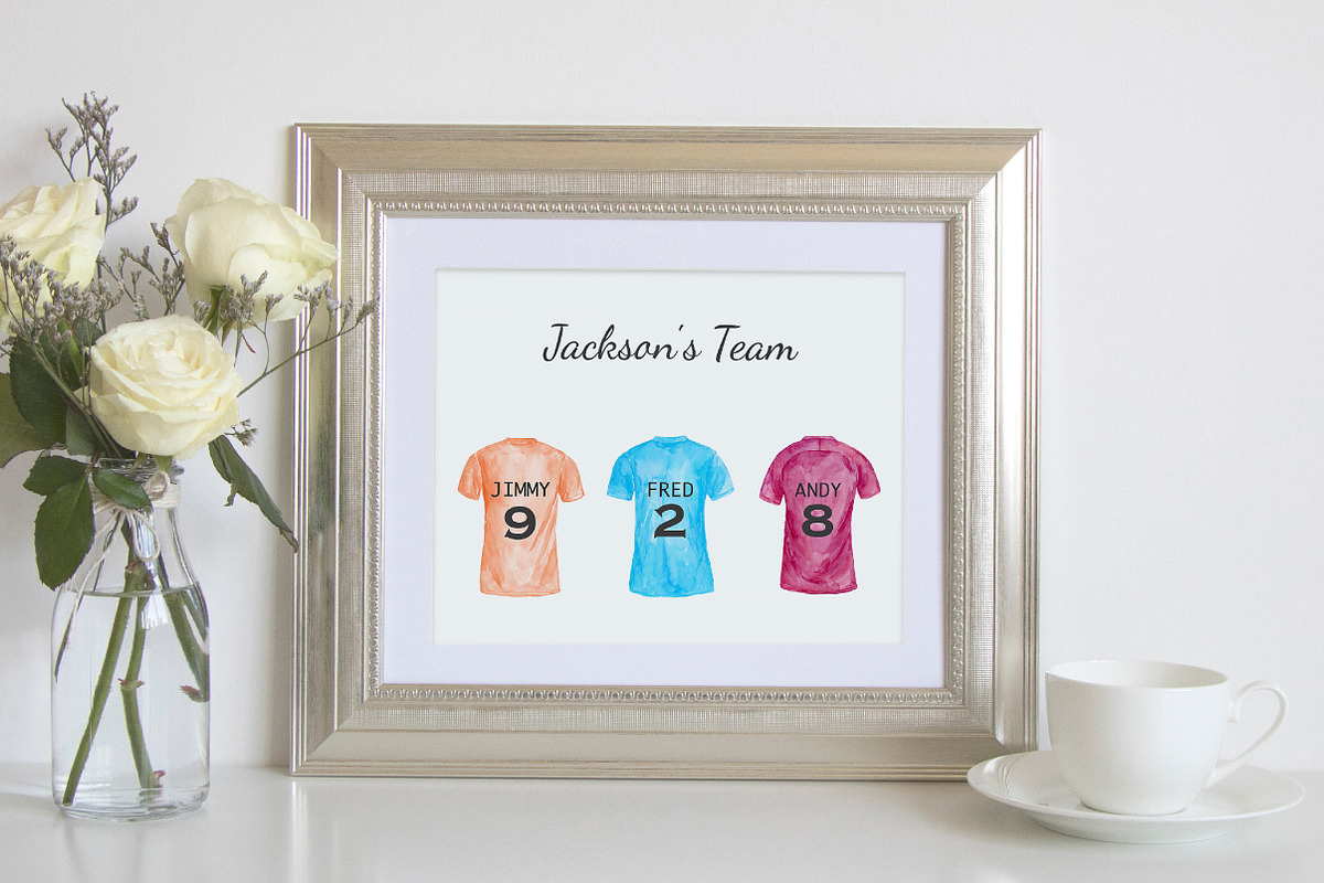 Watercolour football shirt in plain, a Person Illustration by Corner Croft (Photo 5 of 5)