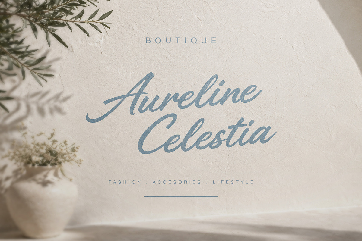 Aureline Celestia – Elegant Script, a Script Font by Brainwave (Photo 4 of 8)