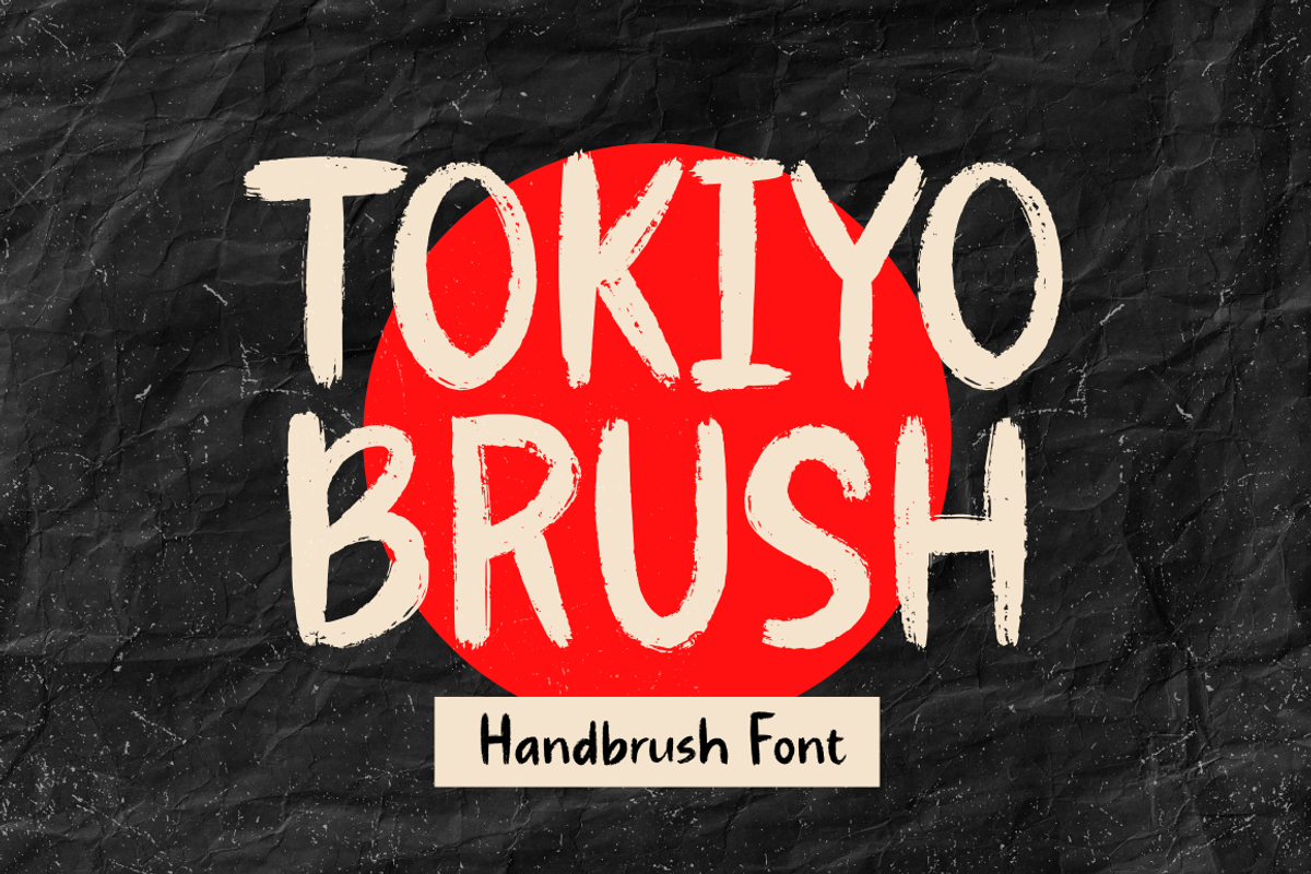 Tokiyo Brush - Brush Font, a Handwritten Font by Sronstudio (Photo 1 of 10)